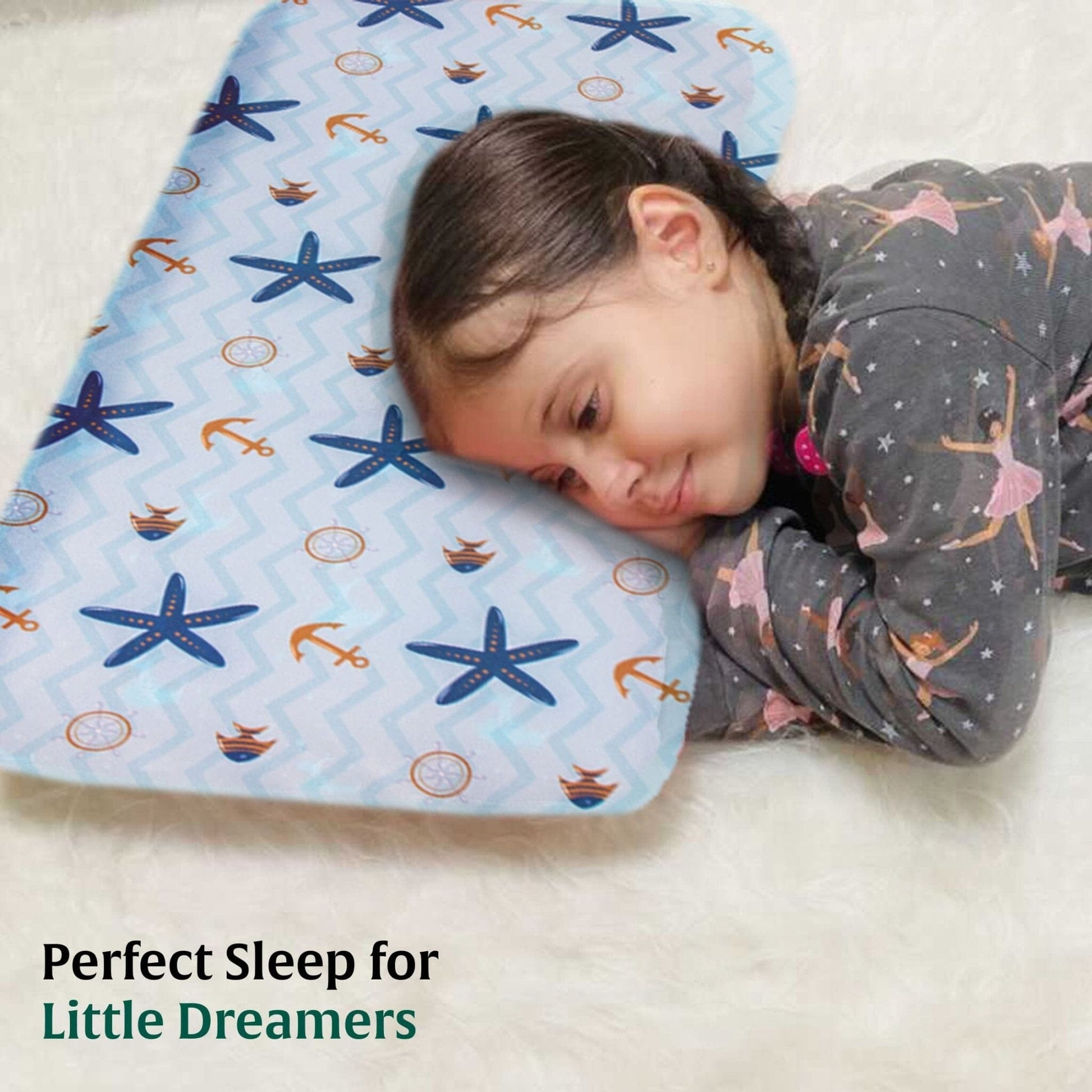 Little Dreamers-ThickSnooze Kids Memory Foam Pillow (10-13 Years) Baby-15 Years & Above-Pillow The White Willow 
