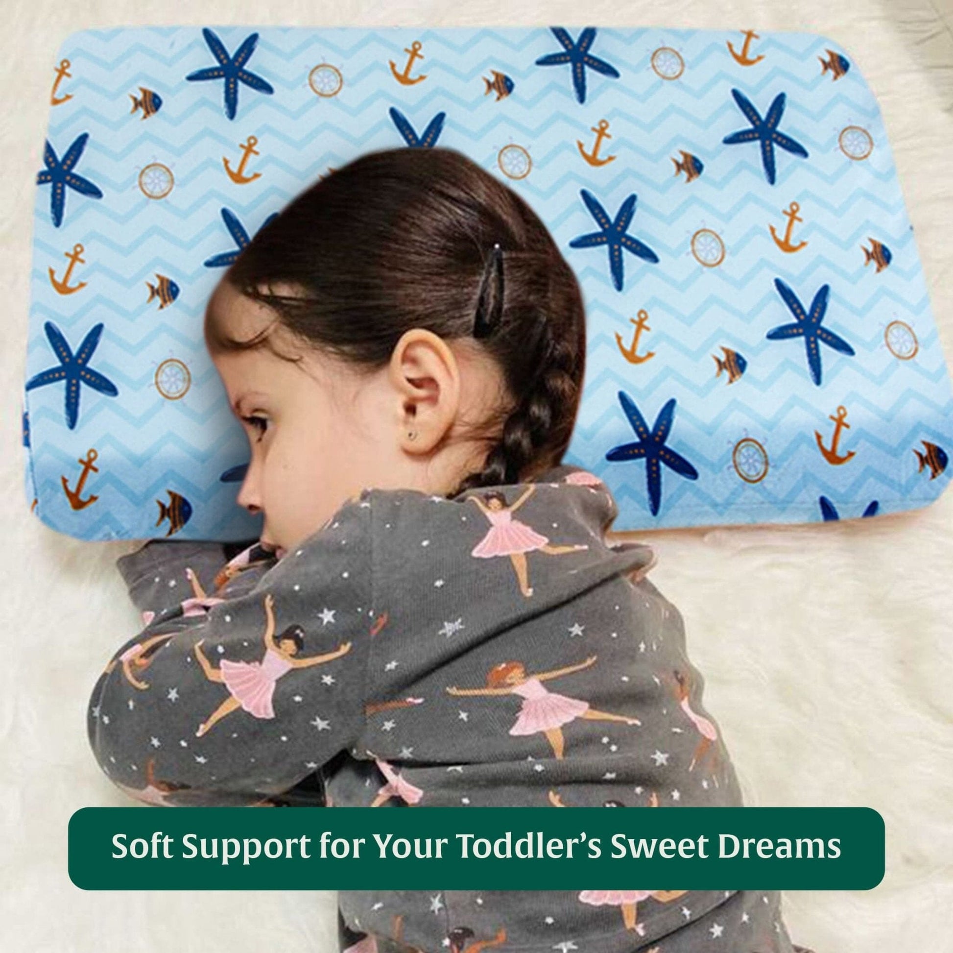 Little Dreamers-ThickSnooze Kids Memory Foam Pillow (10-13 Years) Baby-15 Years & Above-Pillow The White Willow 