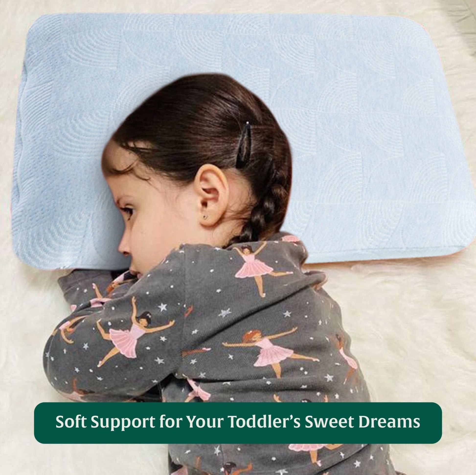 Little Dreamers-ThickSnooze Kids Memory Foam Pillow (10-13 Years) Baby-15 Years & Above-Pillow The White Willow 