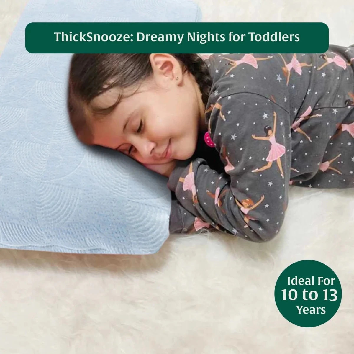 Little Dreamers - ThickSnooze Kids Memory Foam Pillow (10 - 13 Years) - Baby - 15 Years & Above - Pillow - The White Willow