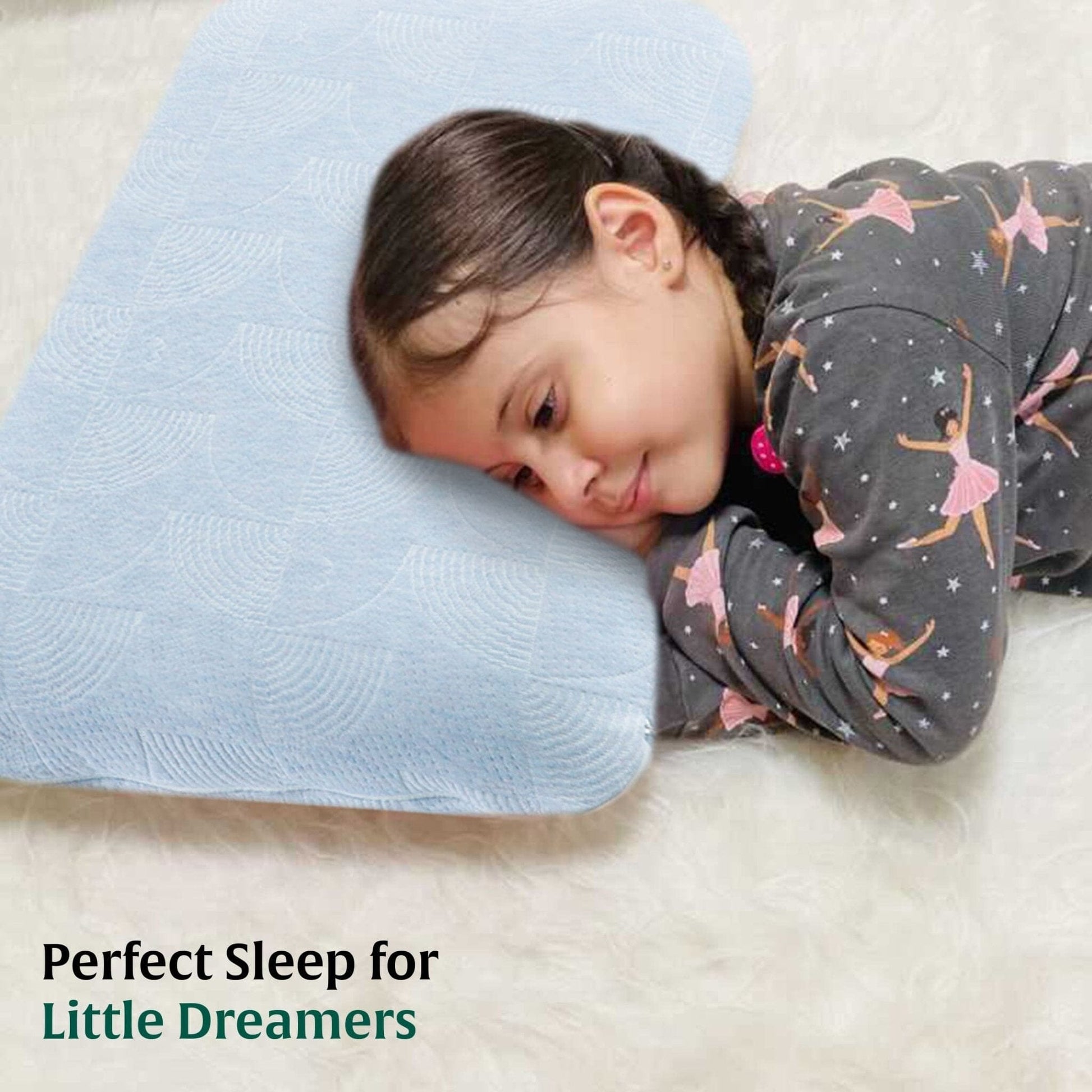 Little Dreamers-ThickSnooze Kids Memory Foam Pillow (10-13 Years) Baby-15 Years & Above-Pillow The White Willow 