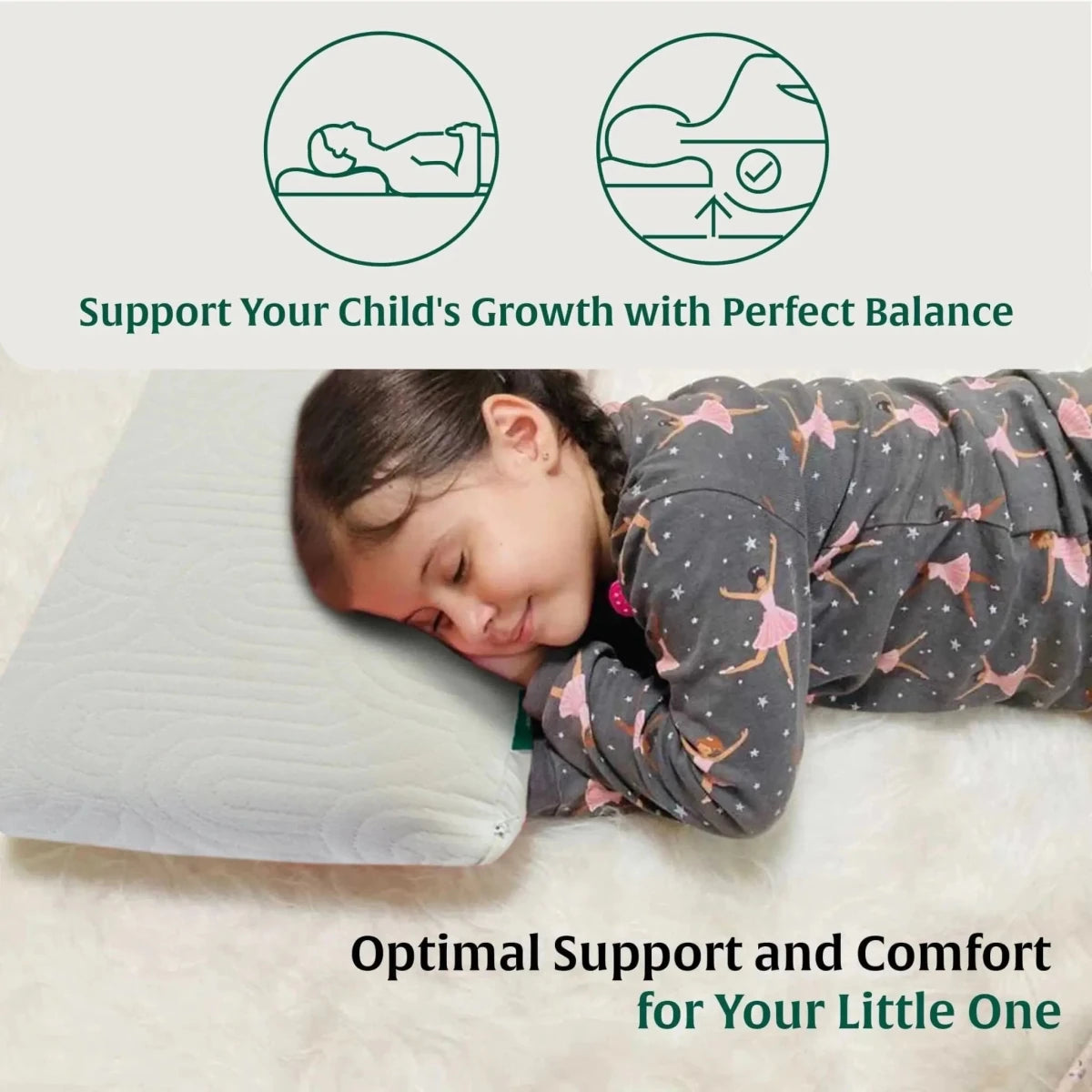 Little Dreamers - ThickSnooze Kids Memory Foam Pillow (10 - 13 Years) - Baby - 15 Years & Above - Pillow - The White Willow