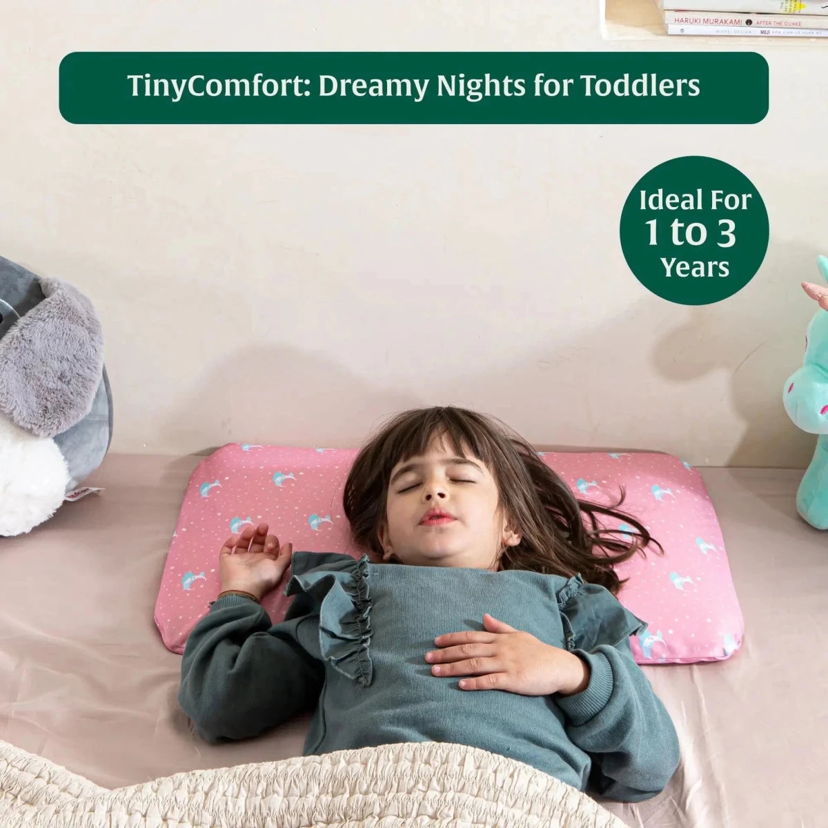 Little Dreamers - TinyComfort Kids Memory Foam Pillow (1 - 3 Years) - Baby - 1 - 3 Years - Pillow - The White Willow