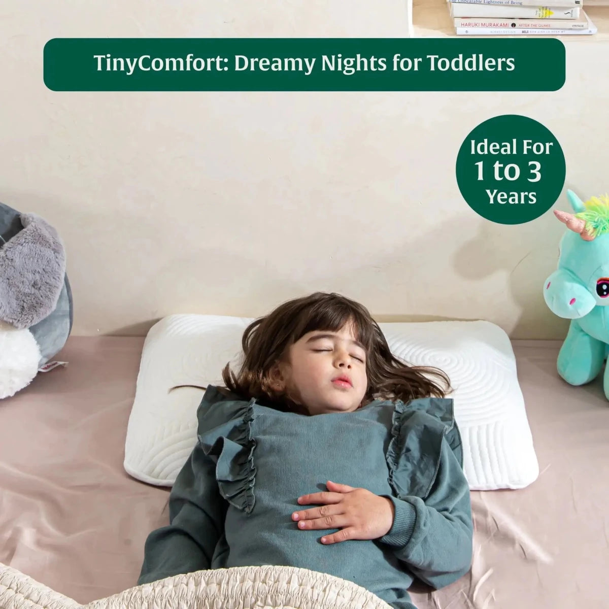 Little Dreamers - TinyComfort Kids Memory Foam Pillow (1 - 3 Years) - Baby - 1 - 3 Years - Pillow - The White Willow