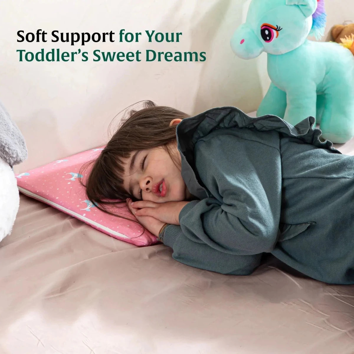 Little Dreamers - TinyComfort Kids Memory Foam Pillow (1 - 3 Years) - Baby - 1 - 3 Years - Pillow - The White Willow
