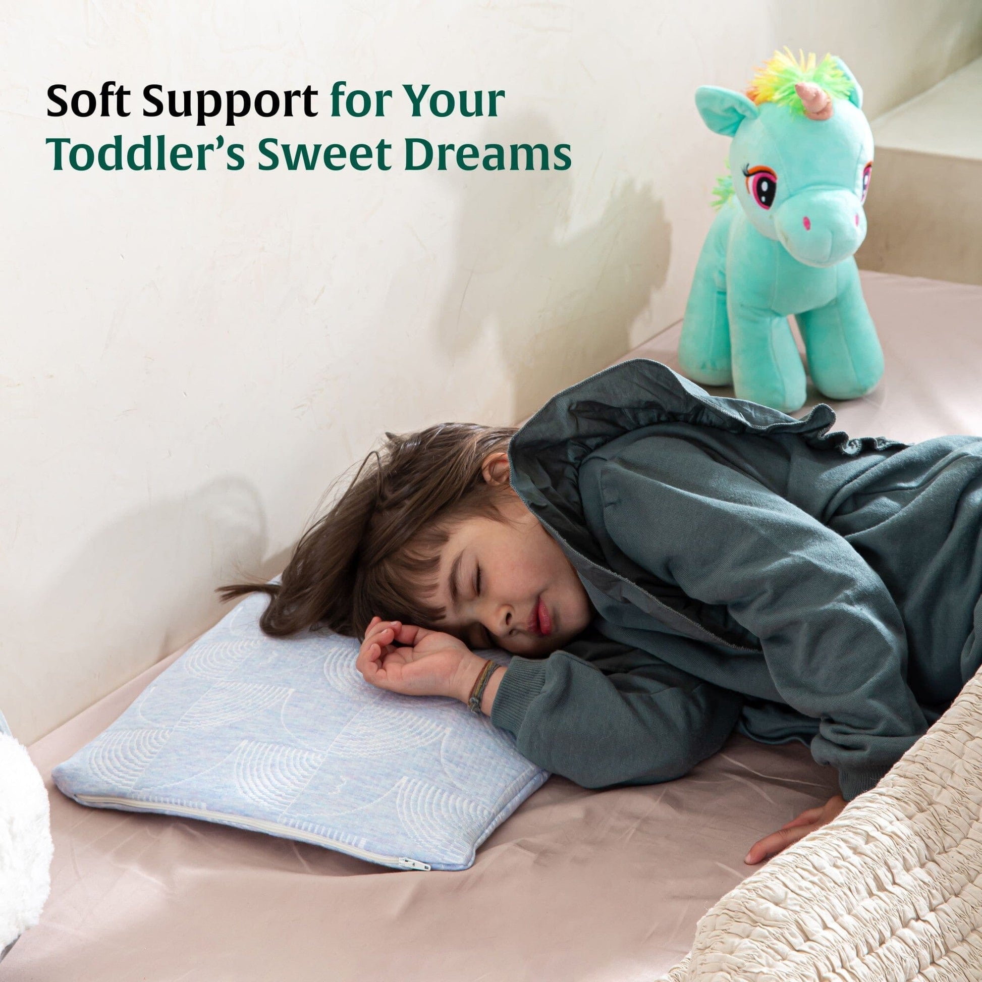 Little Dreamers-TinyComfort Kids Memory Foam Pillow (1-3 Years) Baby-1-3 Years-Pillow The White Willow 