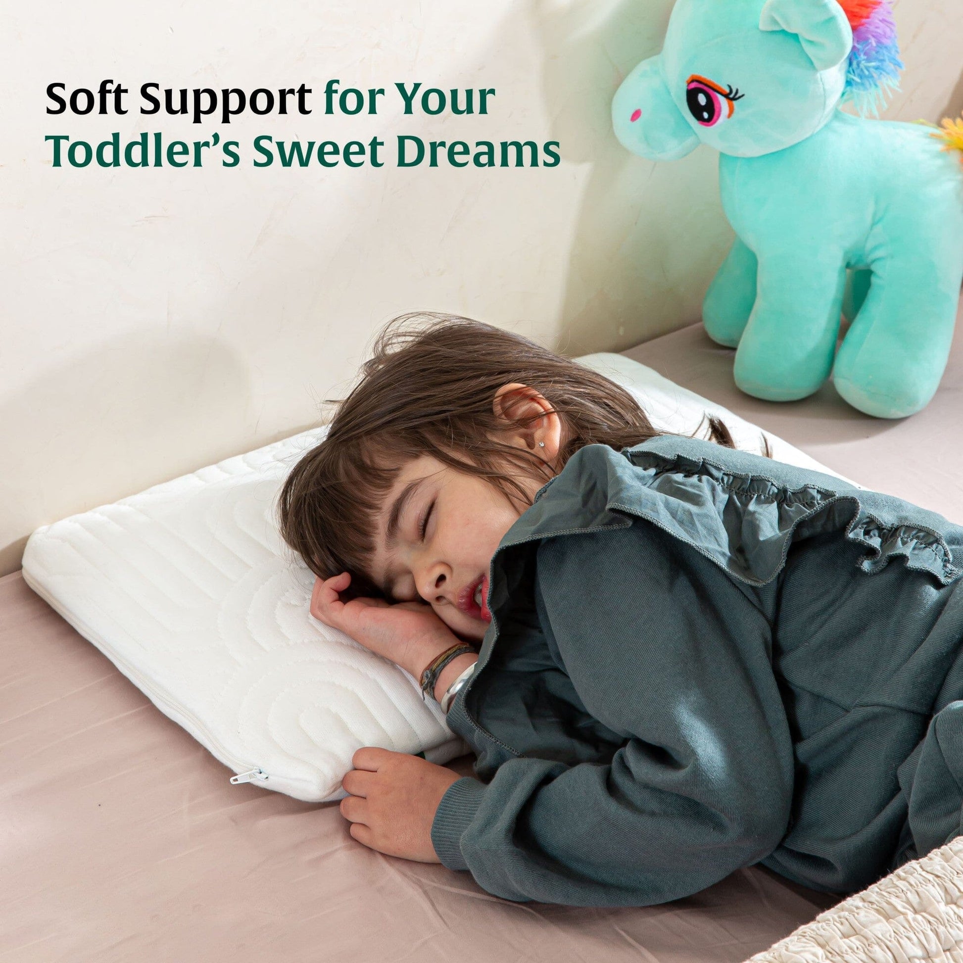 Little Dreamers-TinyComfort Kids Memory Foam Pillow (1-3 Years) Baby-1-3 Years-Pillow The White Willow 