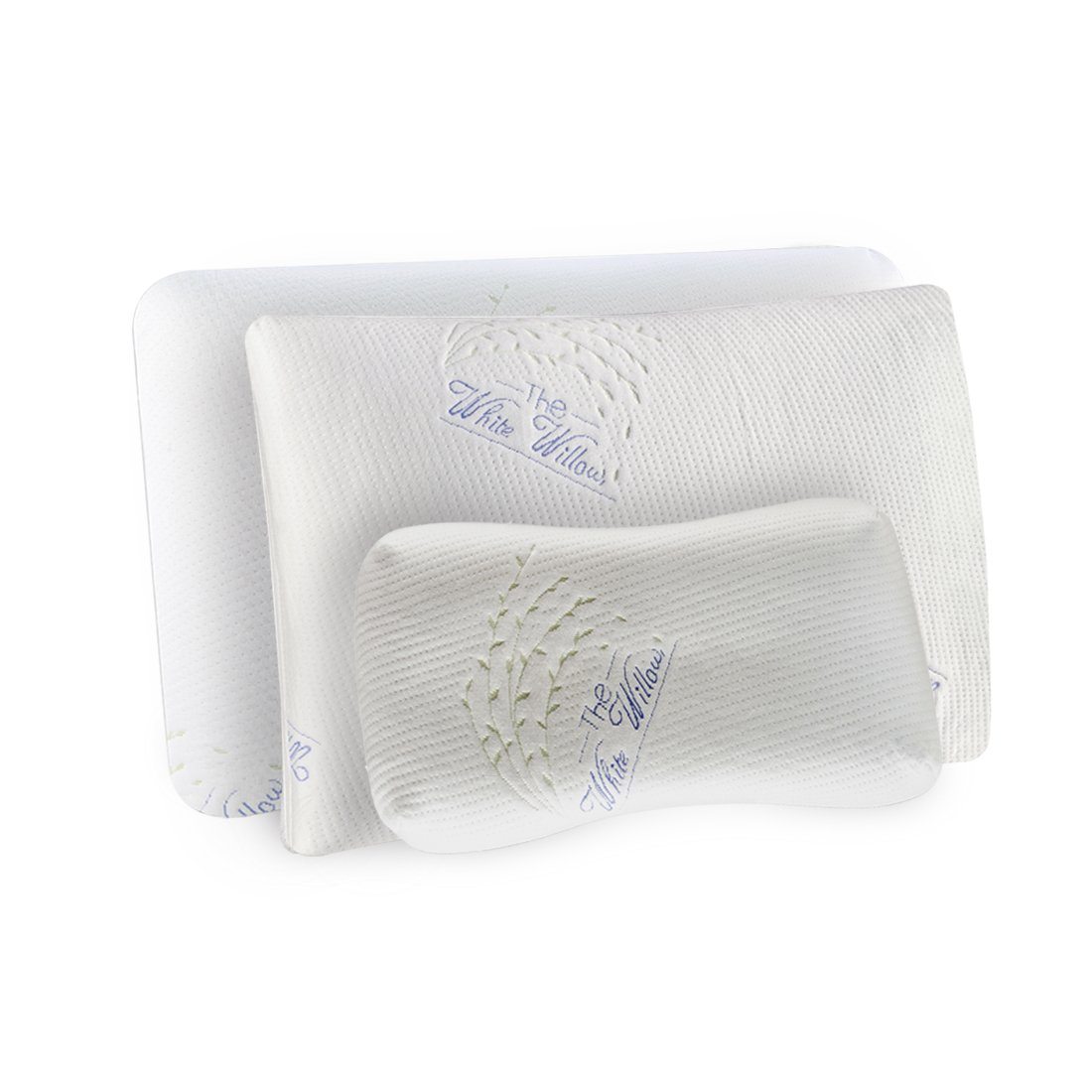 Menage - Family Combo - Memory Foam Pillow, Slim Pillow & Junior Kids Pillow - Soft - Combo - Family - The White Willow