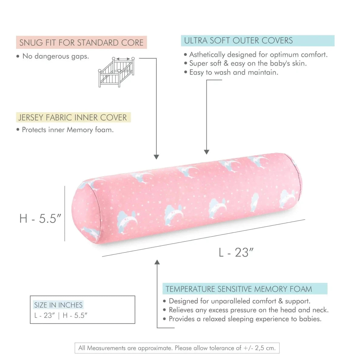Moonstar - Baby Essentials Combo - Medium Firm - Combo - 0 - 12 Months - Baby - Pillow - The White Willow
