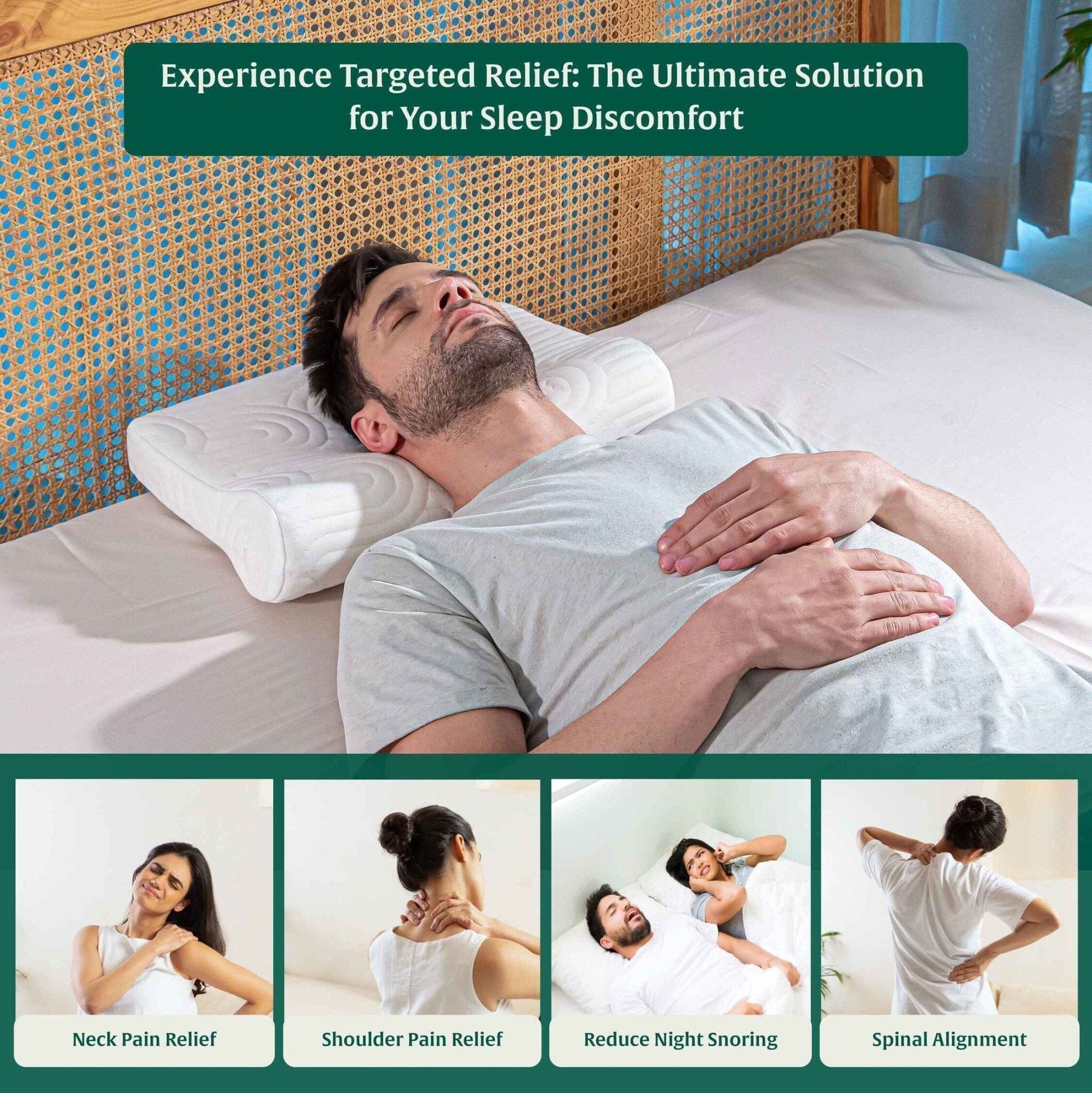 NeckFlex Dual Loft Cervical Alignment Pillow - Contour Pillow - The White Willow