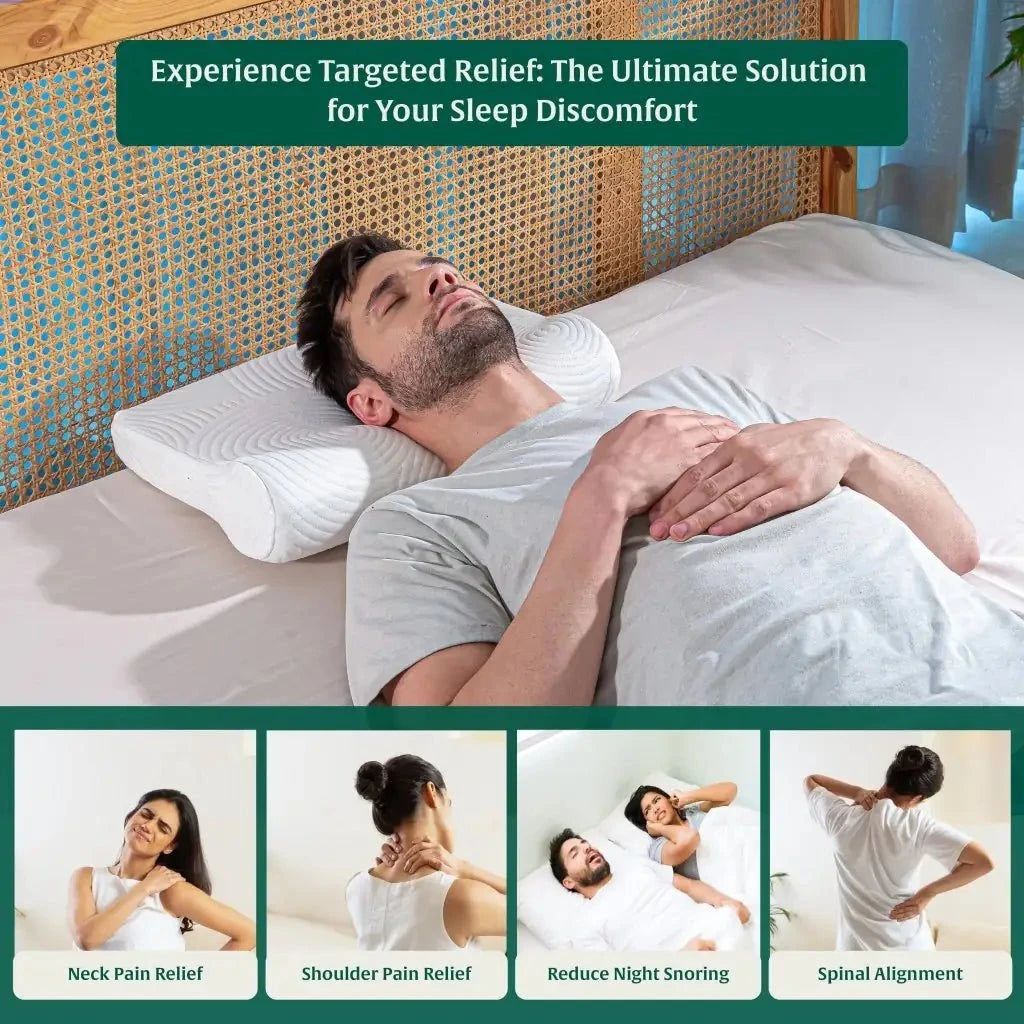NeckFlex Dual Loft Cervical Alignment Pillow Contour Pillow The White Willow 