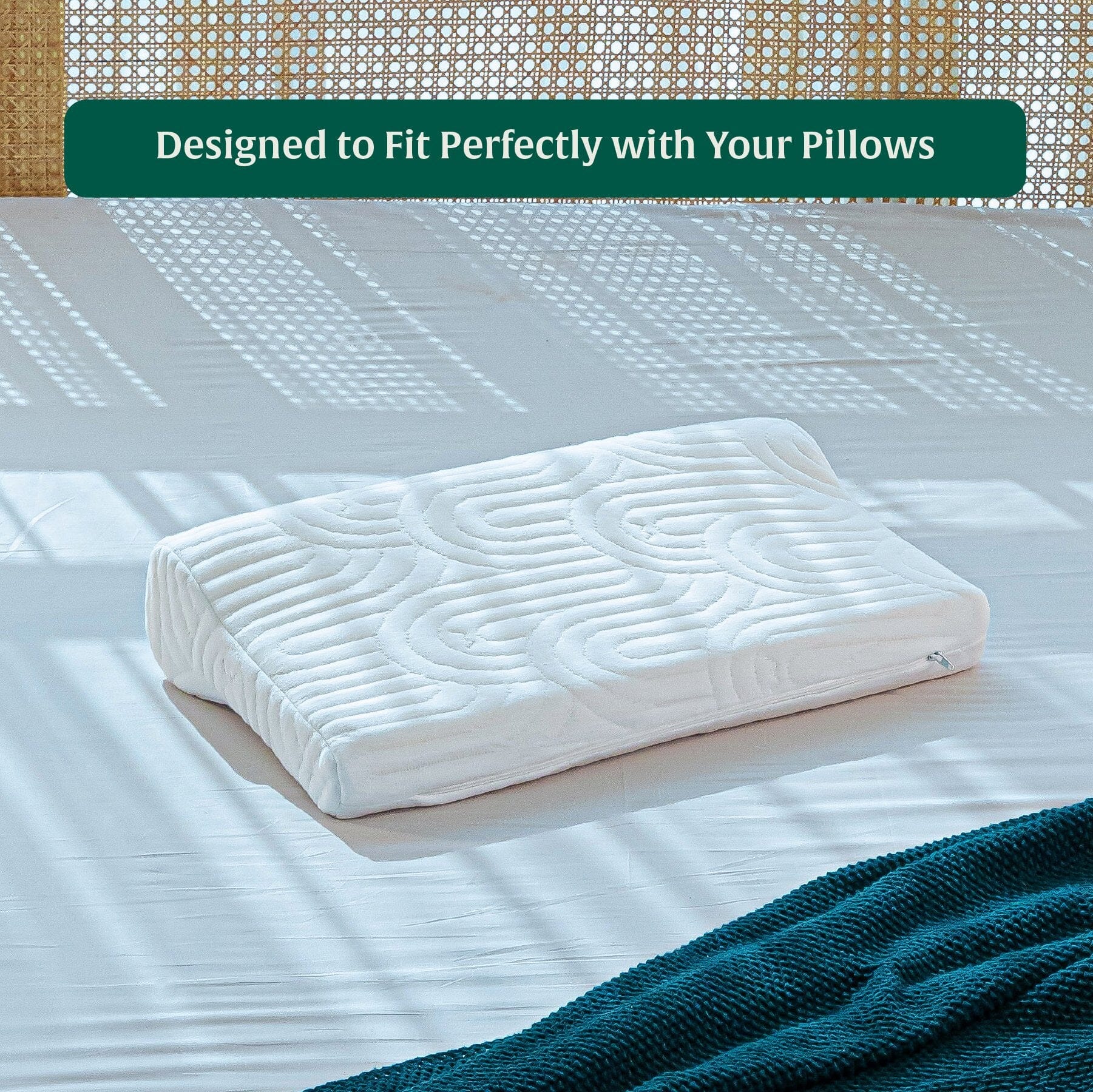NeckFlex Dual Loft Cervical Alignment Pillow Cover Only Pillow Cover The White Willow 