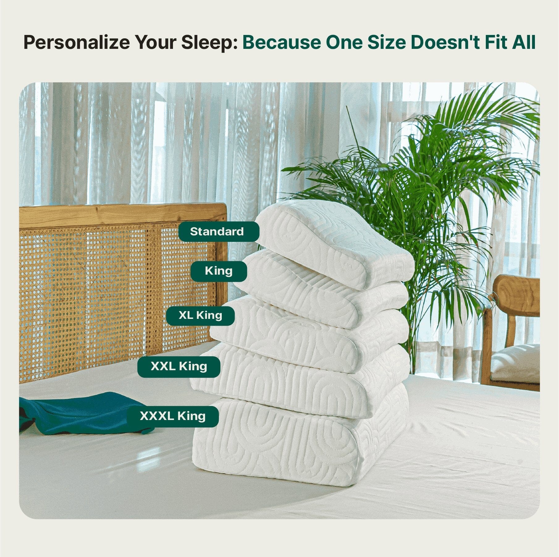 Noblo - Memory Foam Cervical Pillow - Contour - Medium Firm Contour Pillow The White Willow 