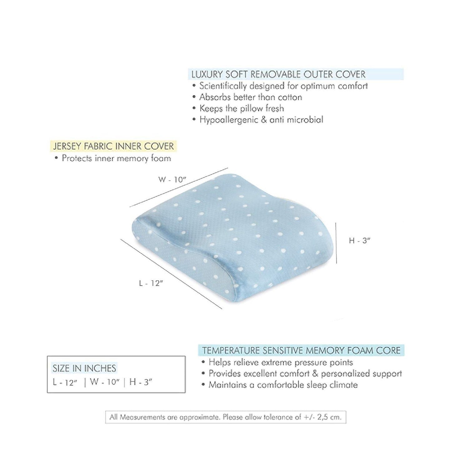 Notus - Memory foam Small Contour Travel Pillow - Medium Firm Travel Pillow The White Willow 
