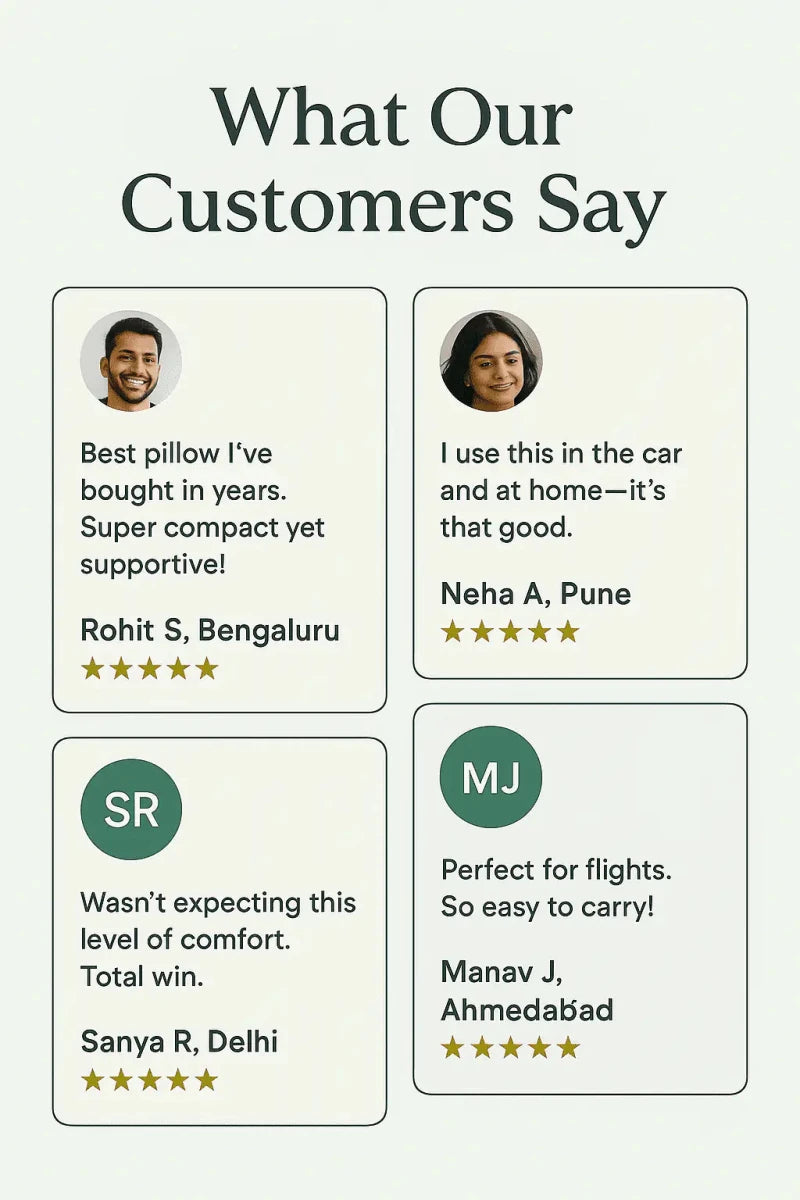 Notus - Memory foam Small Contour Travel Pillow - Medium Firm - Travel Pillow - The White Willow