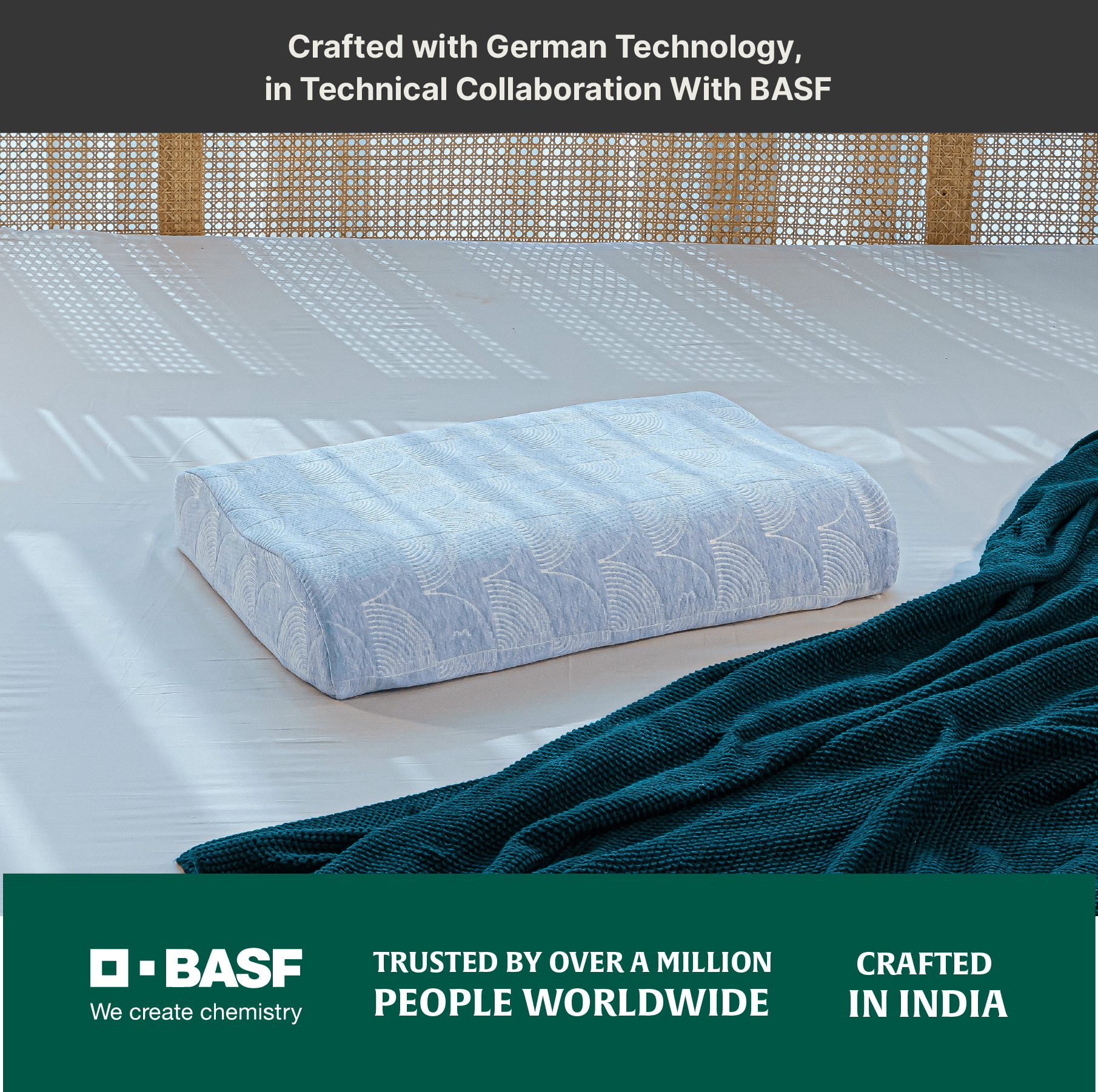 Original Cervical Pillow - Cooling Gel Memory Foam - Medium Firm - Contour Pillow - The White Willow