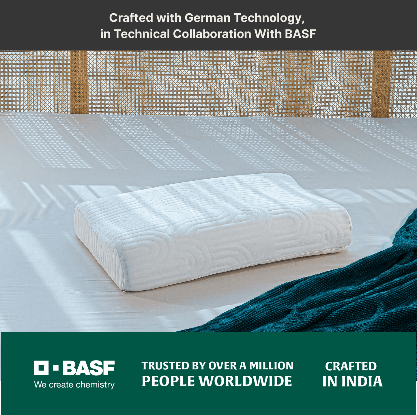 Original Cervical Pillow - Cooling Gel Memory Foam - Medium Firm - Contour Pillow - The White Willow