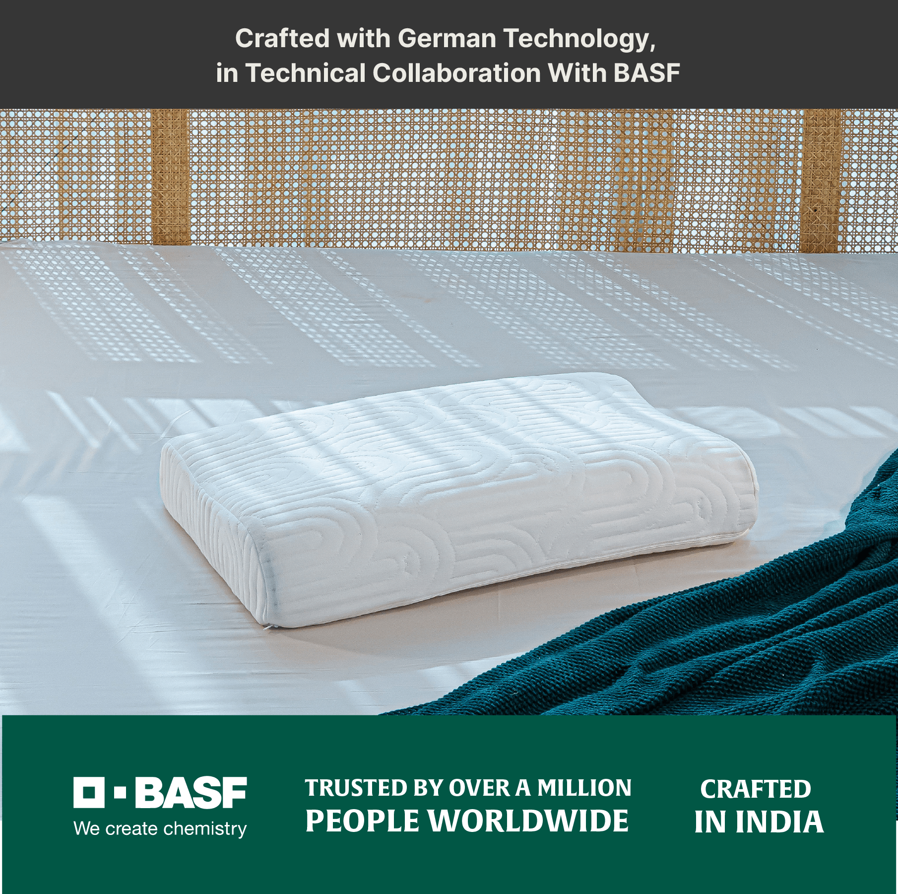 Original Cervical Pillow - Cooling Gel Memory Foam - Medium Firm - Contour Pillow - The White Willow