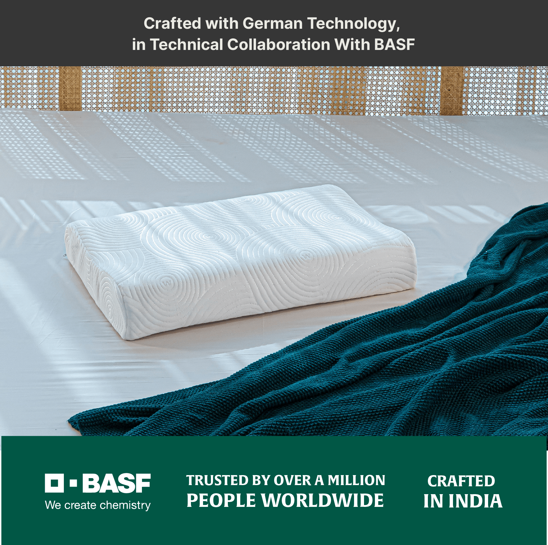 Original Cervical Pillow - Cooling Gel Memory Foam - Medium Firm - Contour Pillow - The White Willow