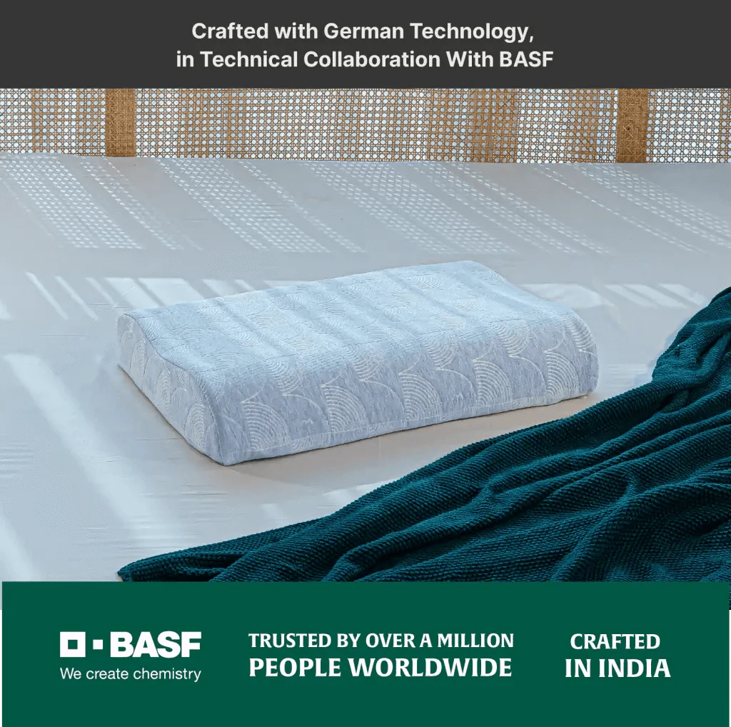 Original Cervical Pillow- Cooling Gel Memory Foam- Medium Firm Contour Pillow The White Willow 