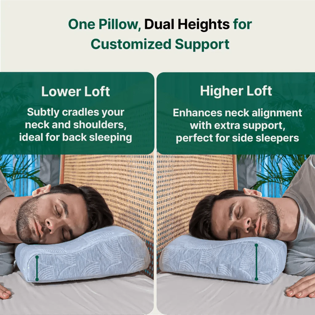 Original Cervical Pillow- Cooling Gel Memory Foam- Medium Firm Contour Pillow The White Willow 