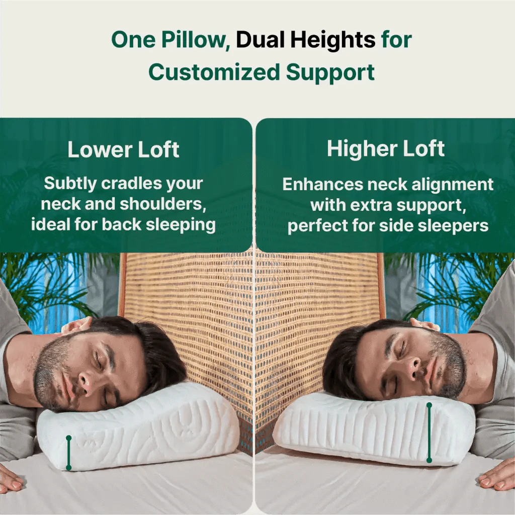 Original Cervical Pillow- Cooling Gel Memory Foam- Medium Firm Contour Pillow The White Willow 