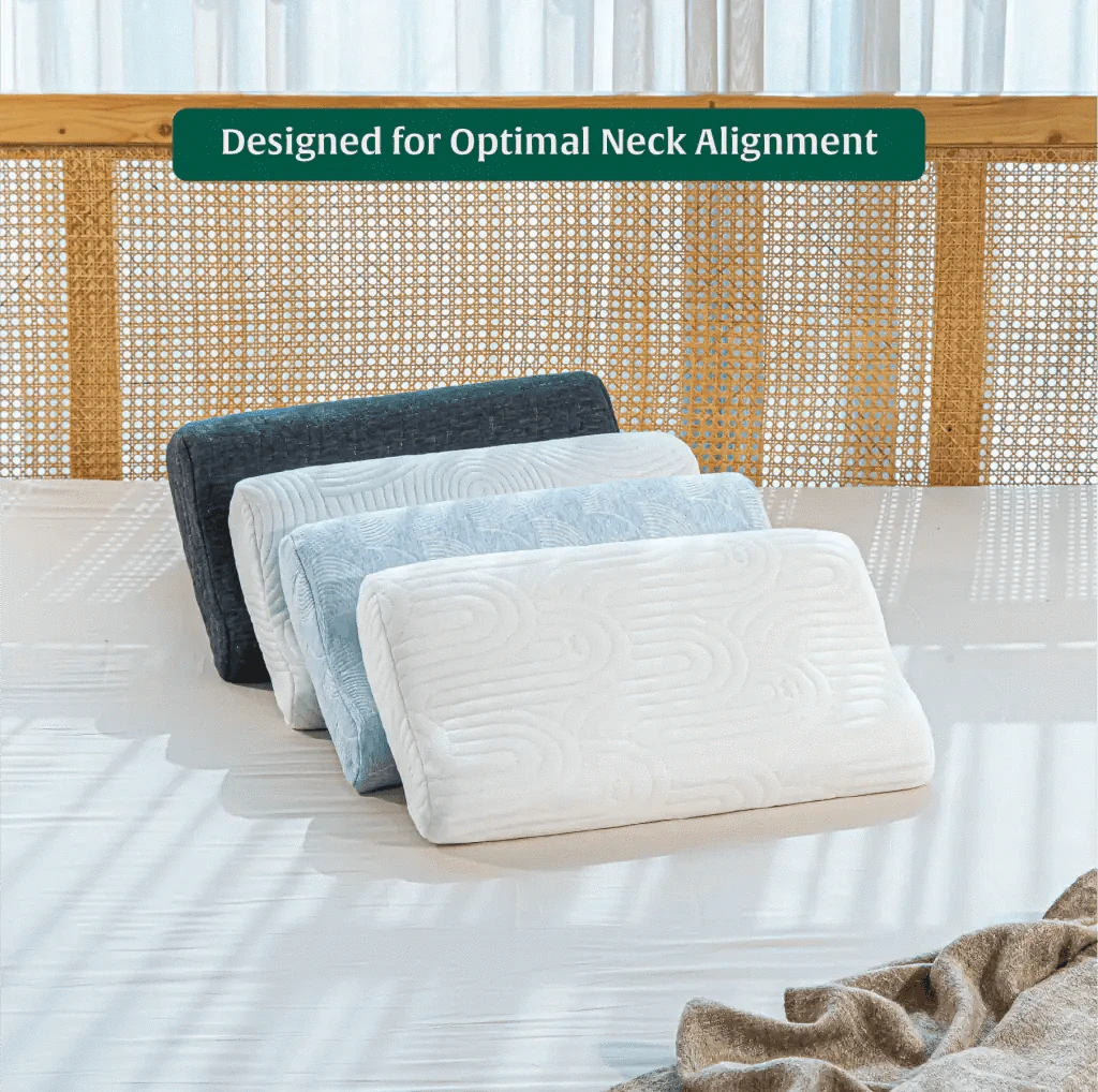 Original Cervical Pillow- Cooling Gel Memory Foam- Medium Firm Contour Pillow The White Willow 