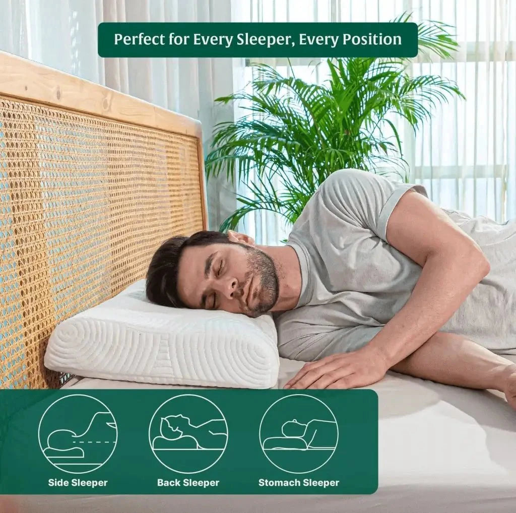 Original Cervical Pillow- Memory Foam- Medium Firm Contour Pillow The White Willow 