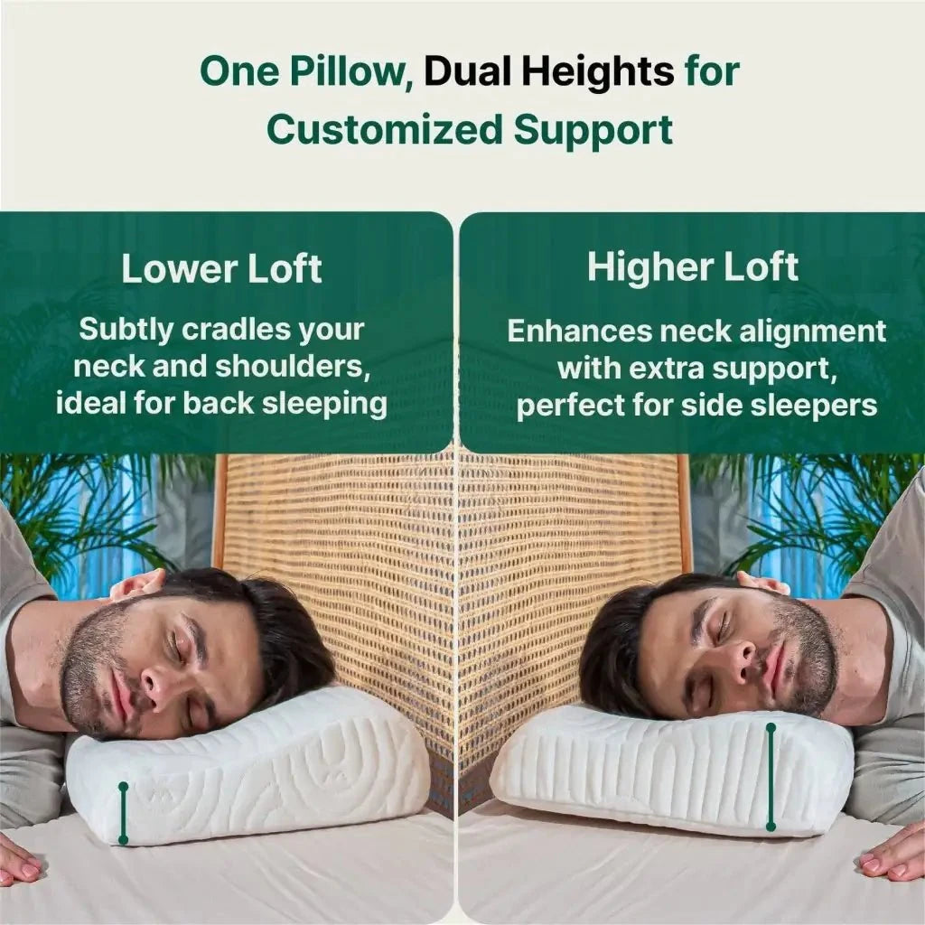 Original Cervical Pillow- Memory Foam- Medium Firm Contour Pillow The White Willow 