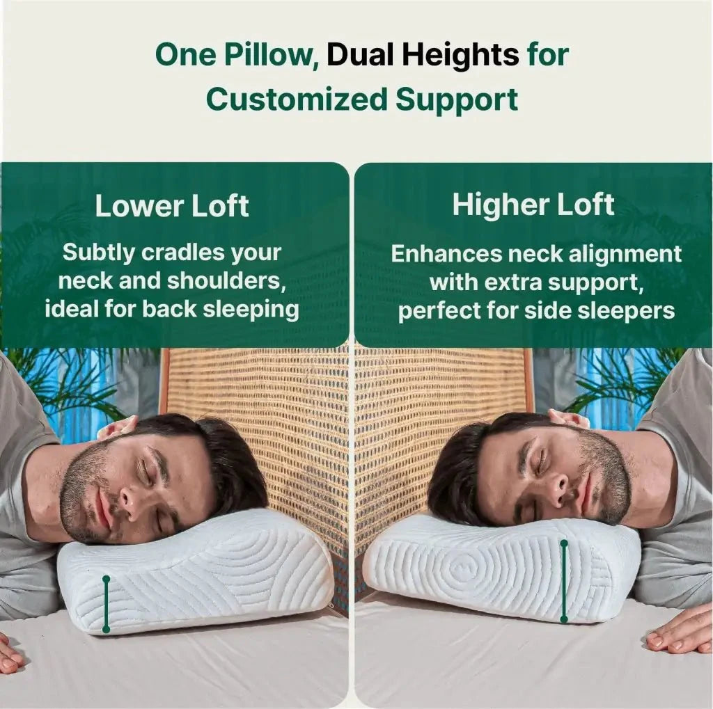 Original Cervical Pillow- Memory Foam- Medium Firm Contour Pillow The White Willow 