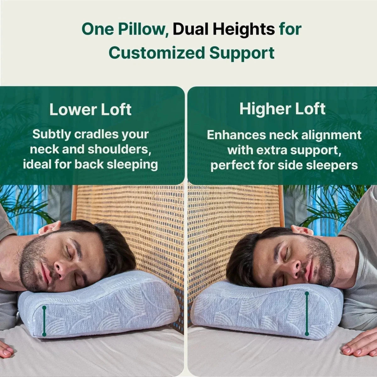 Original Cervical Pillow- Memory Foam- Medium Firm Contour Pillow The White Willow 