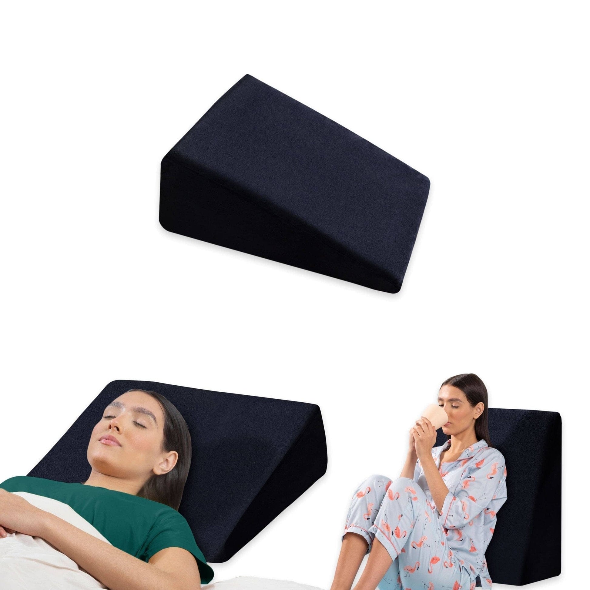 Original Cooling Gel Memory Foam & HR Foam Wedge Pillow - Medium Firm - Bed Wedge - The White Willow