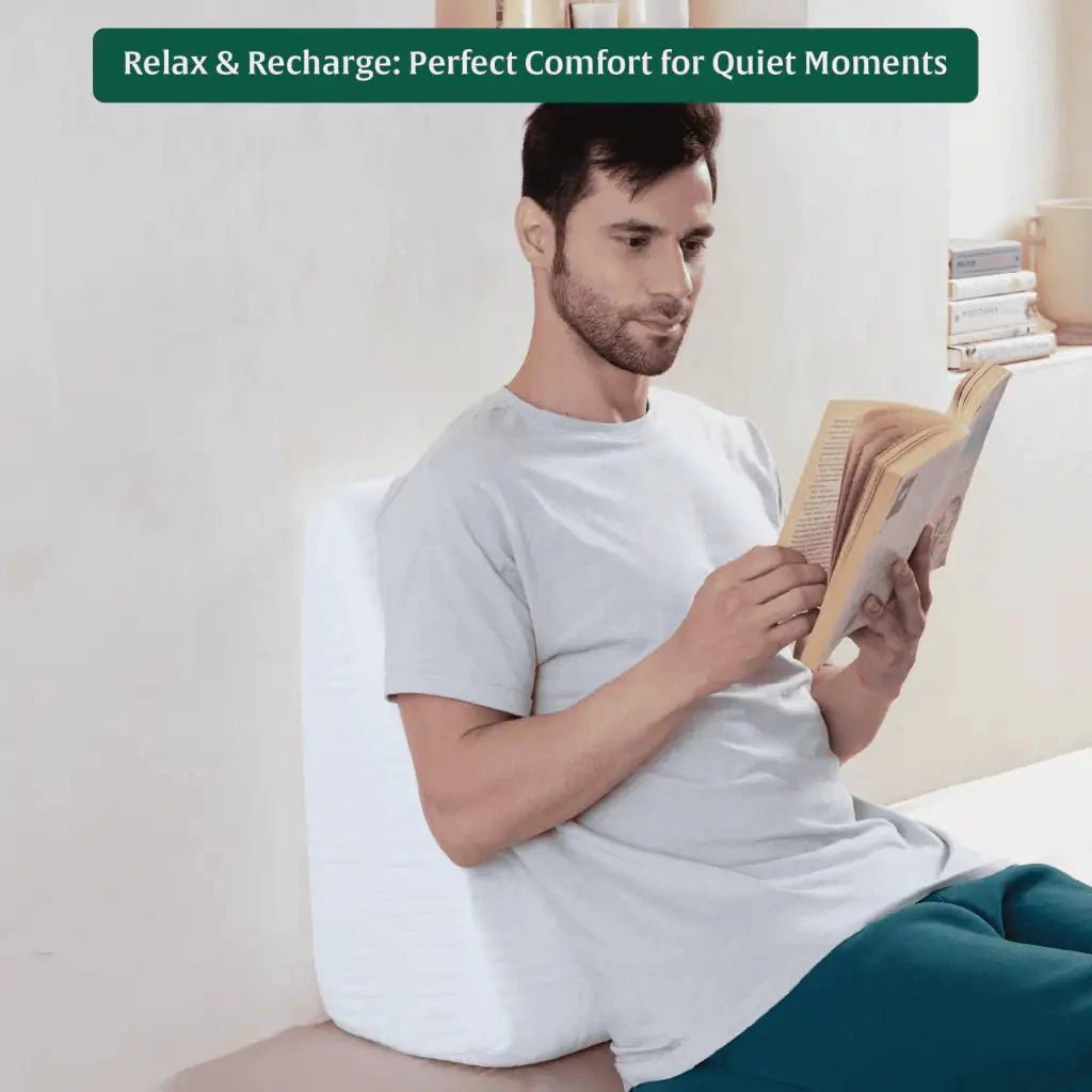 Original Cooling Gel Memory Foam & HR Foam Wedge Pillow - Medium Firm - Bed Wedge - The White Willow