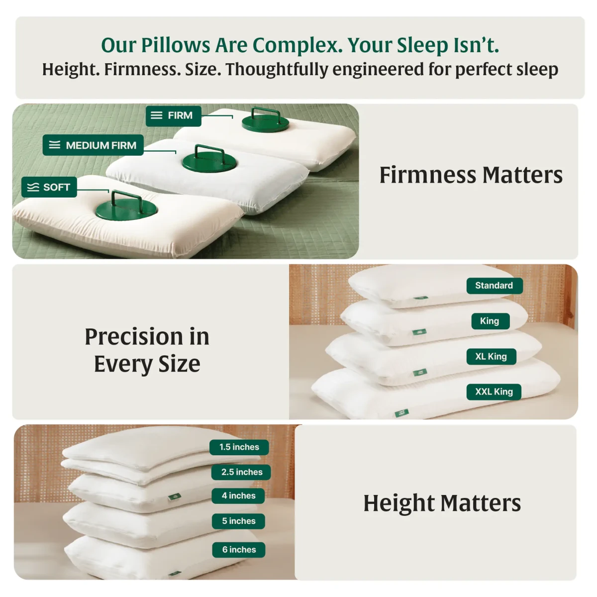 Original Pillow - Creamy Calm - Regular Pillow - The White Willow