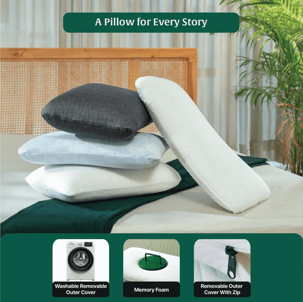 Original Pillow- Memory Foam- Medium Firm Regular Pillow The White Willow 