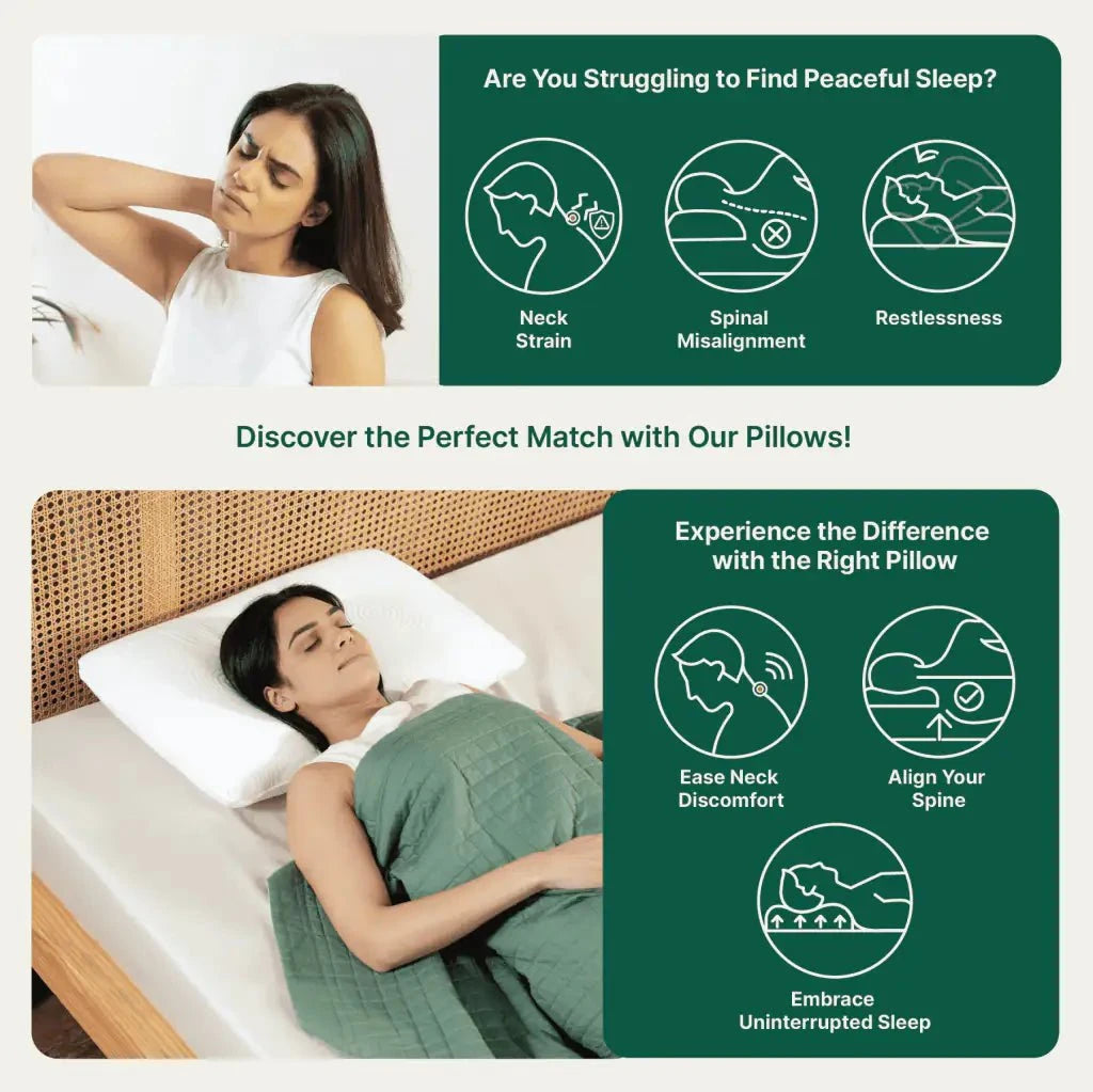 Original Pillow- Memory Foam- Medium Firm Regular Pillow The White Willow 
