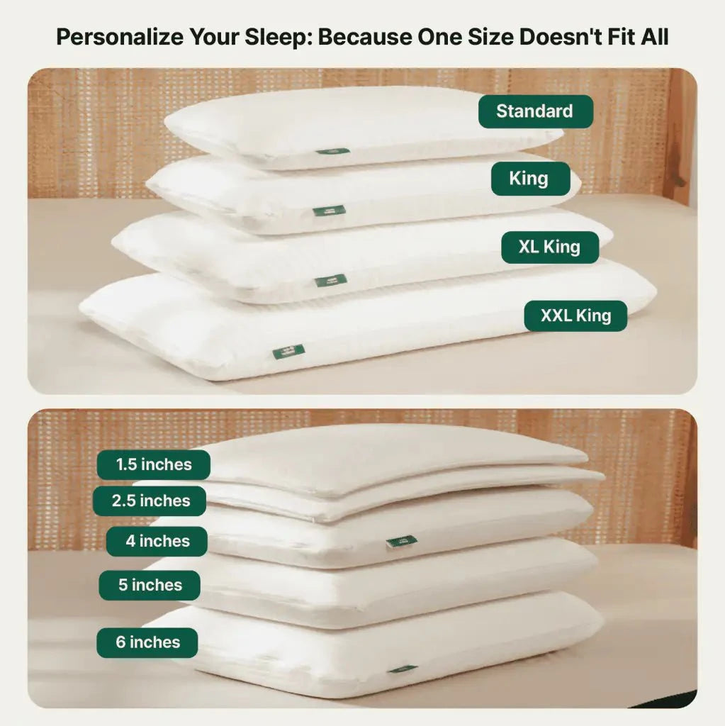 Original Pillow- Memory Foam- Medium Firm Regular Pillow The White Willow 