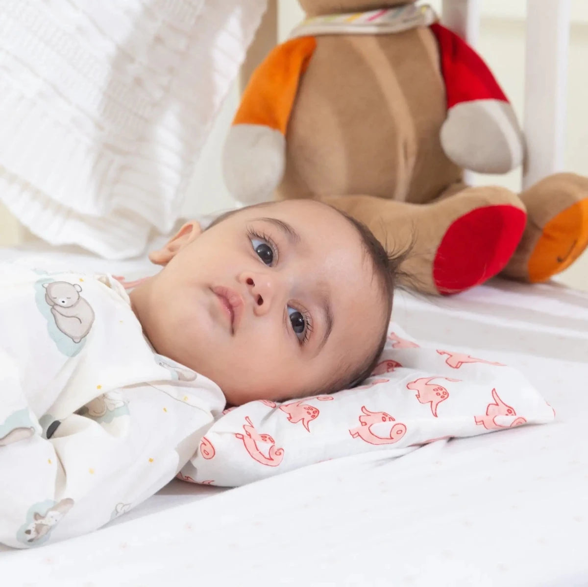 Paige - Mustard Seed Baby Head Shaping Pillow - Infant to 12 Months - Medium Firm - The White Willow