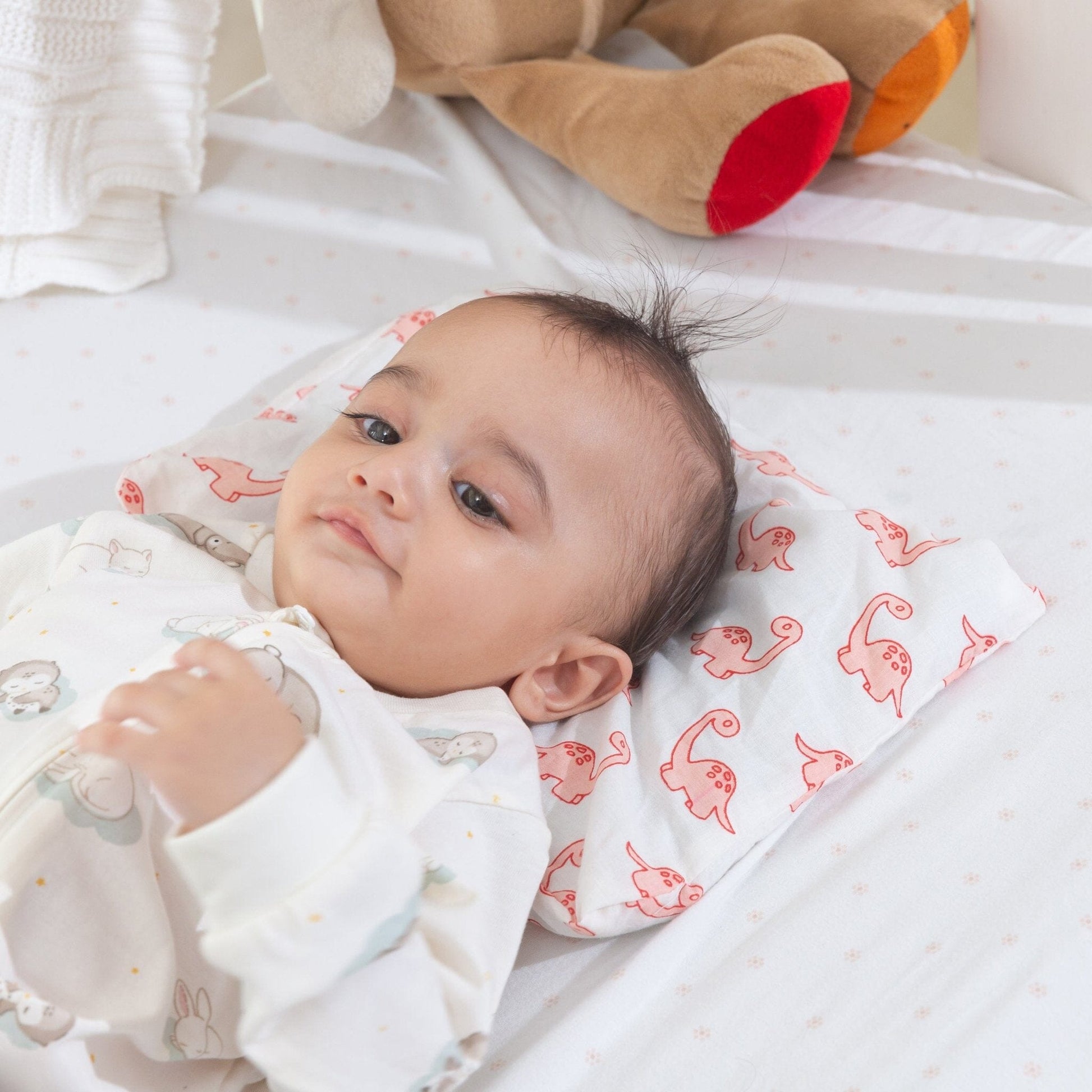 Paige- Mustard Seed Baby Head Shaping Pillow - Infant to 12 Months - Medium Firm The White Willow 