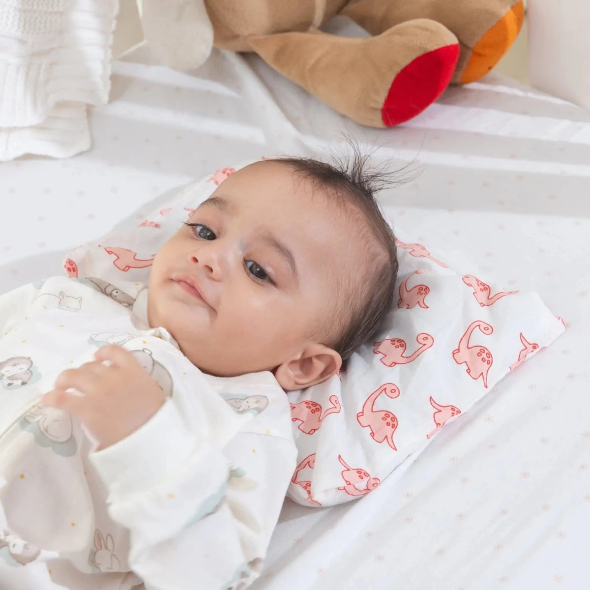 Paige - Mustard Seed Baby Head Shaping Pillow - Infant to 12 Months - Medium Firm - The White Willow