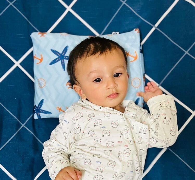 Paige- Mustard Seed Baby Head Shaping Pillow - Infant to 12 Months - Medium Firm The White Willow 