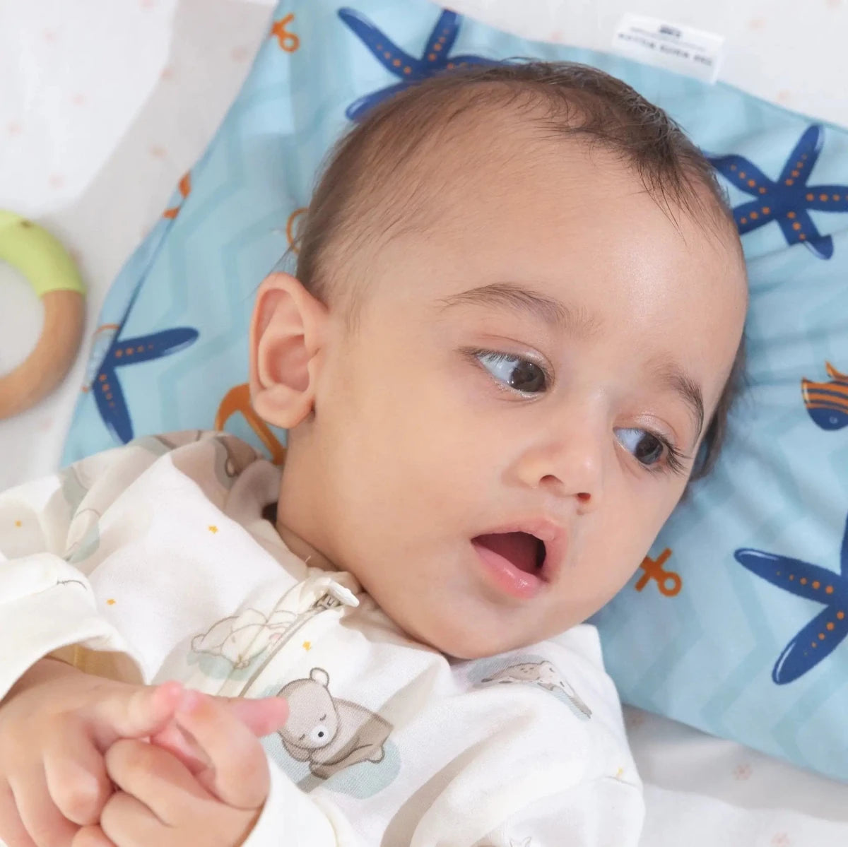 Paige - Mustard Seed Baby Head Shaping Pillow - Infant to 12 Months - Medium Firm - The White Willow