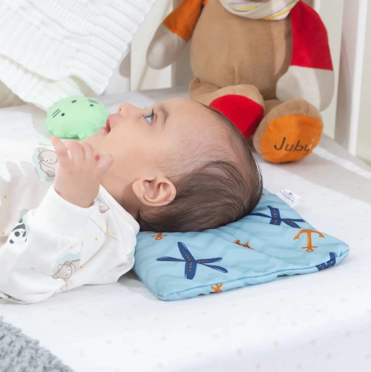 Paige - Mustard Seed Baby Head Shaping Pillow - Infant to 12 Months - Medium Firm - The White Willow