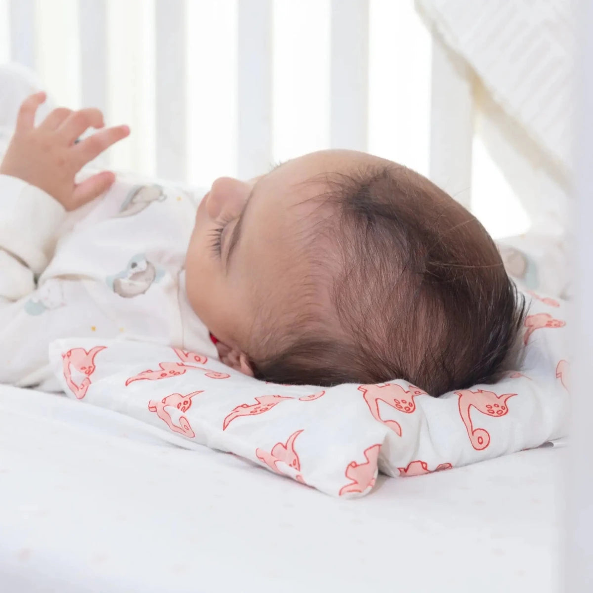 Paige - Mustard Seed Baby Head Shaping Pillow - Infant to 12 Months - Medium Firm - The White Willow