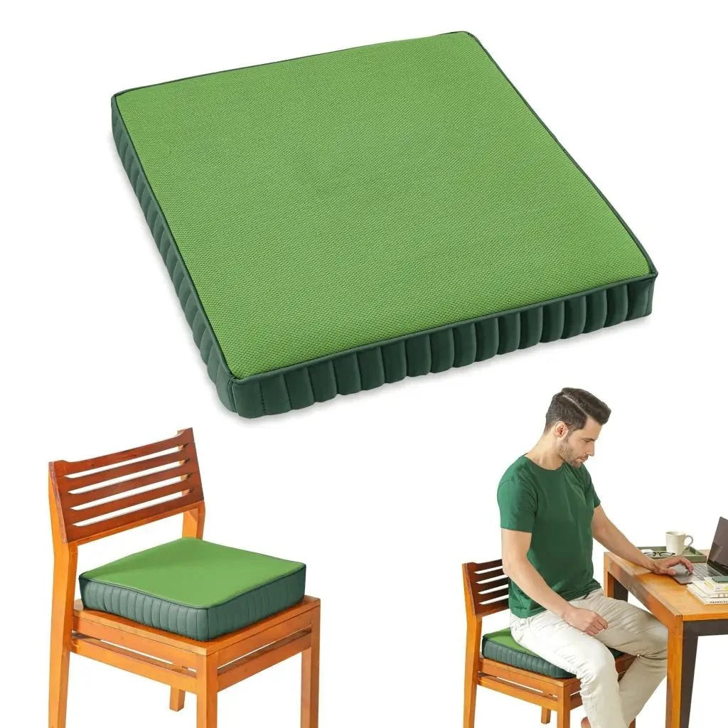 PoshRest Square Seat Pads Seat Cushion The White Willow 3" Medium Height ~ Standard Size 16x16 Forest Pack of 1