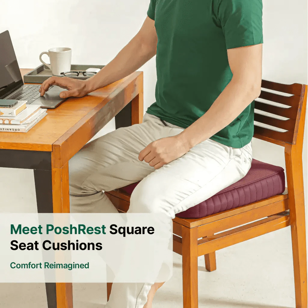 PoshRest Square Seat Pads Seat Cushion The White Willow 