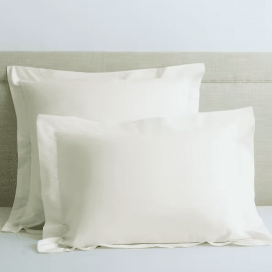 Premium Organic Cotton Original Pillow Covers- Pack of 2 The White Willow 27 inch x 20 inch Ivory 