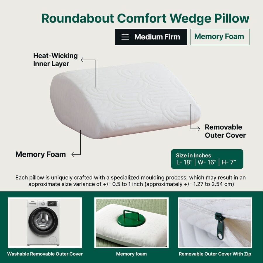 Roundabout Comfort Pillow Bed Wedge The White Willow 