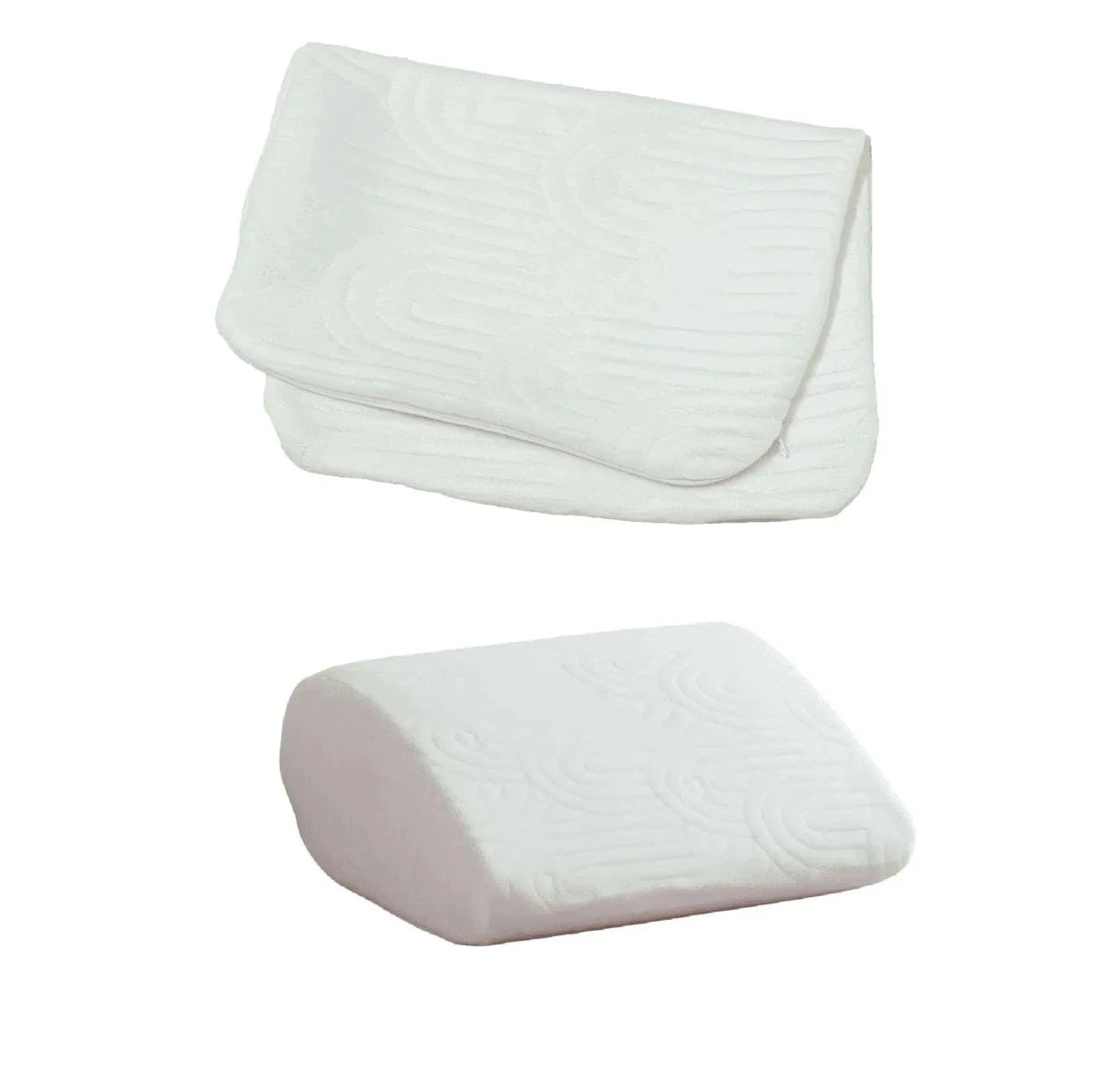Roundabout Soft Fabric Wedge Pillow Cover With Zip Closure Case Pillow Cover The White Willow Creamy Calm 