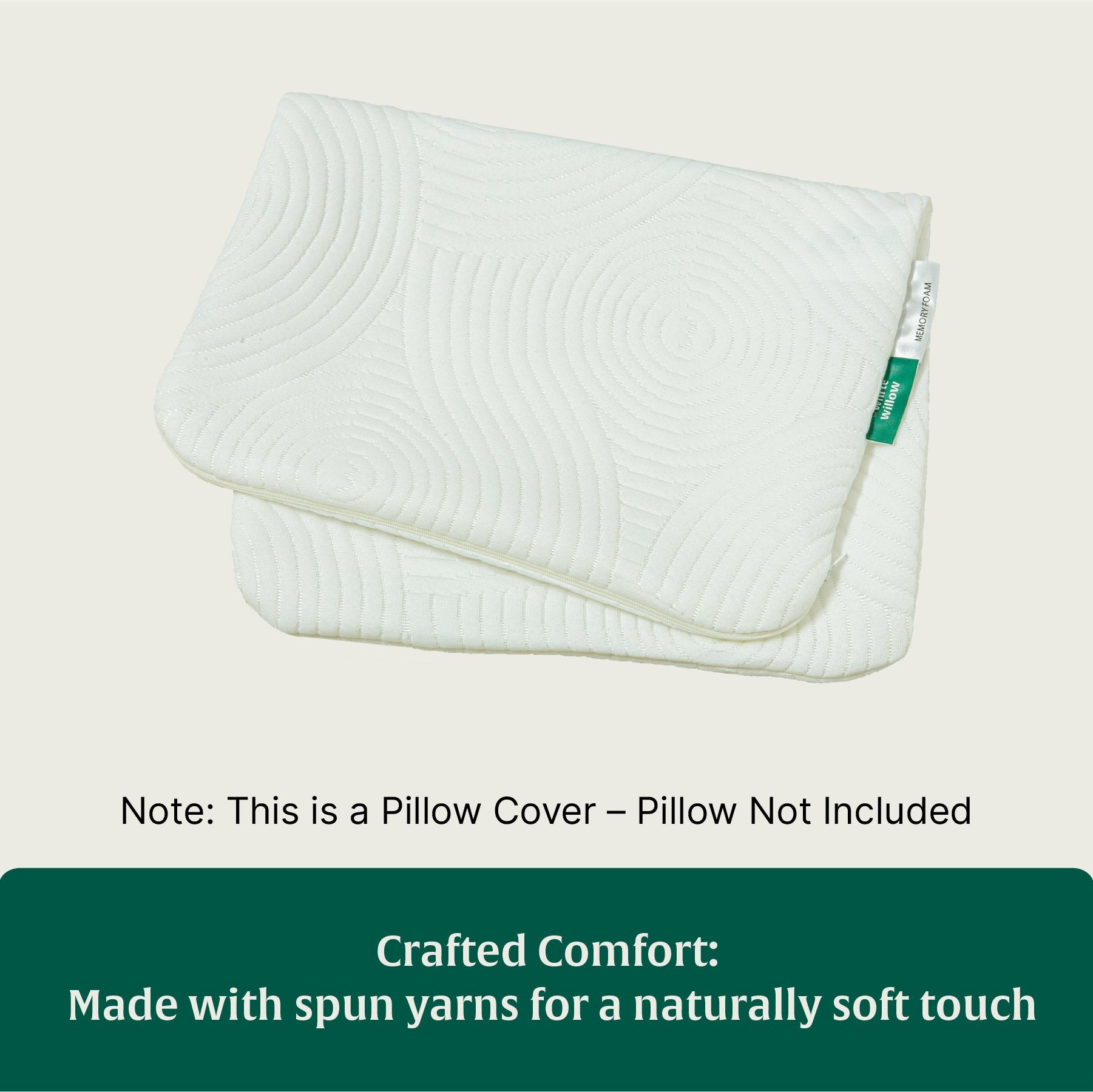 SecureComfort Knee Rest Pillow Cover Only - The White Willow